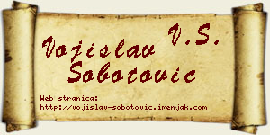 Vojislav Šobotović vizit kartica